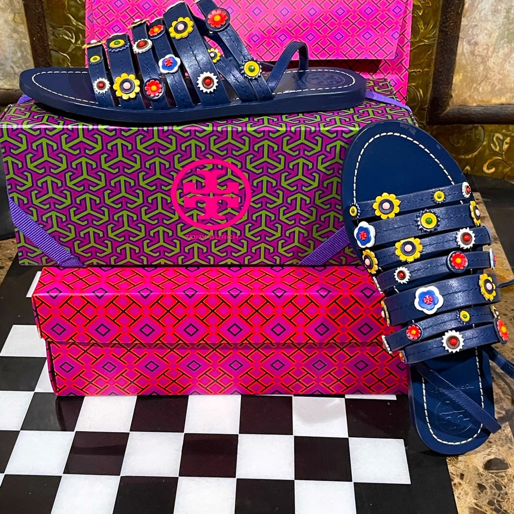 Tory Burch leather strapppy sandals 8.5